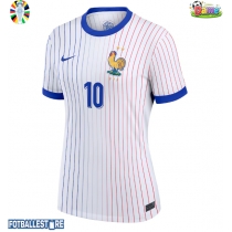 Frankrike Kylian Mbappe #10 Bortedrakt Dame EM 2024 Kortermet